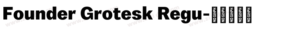 Founder Grotesk Regu字体转换